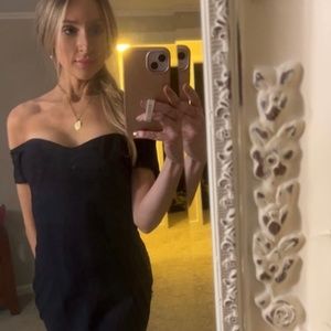 Formal navy off shoulders lulus dress